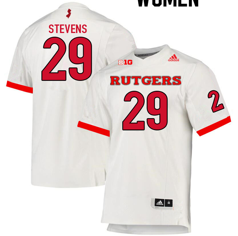 Women #29 Lawrence Stevens Rutgers Scarlet Knights College Football Jerseys Sale-White - Click Image to Close